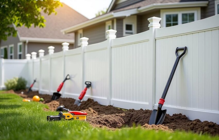 how to install a vinyl fence